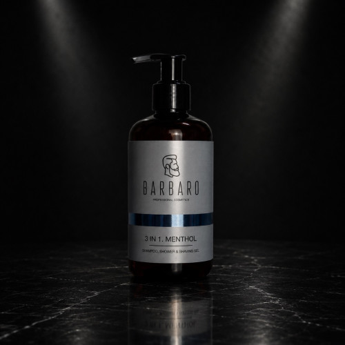 Шампунь-гель BARBARO 3 в 1 MENTHOL , 250 мл