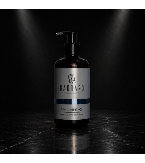 Шампунь-гель BARBARO 3 в 1 MENTHOL , 250 мл