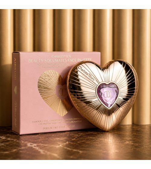 Charlotte Tilbury Пудра + Румяна / Палетка в виде сердца / Beauty Soulmates Pillow Talk Flawless Pink