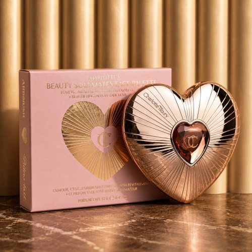 Charlotte Tilbury Пудра + Румяна / Палетка в виде сердца / Beauty Soulmates Pillow Talk Flawless Rosewood