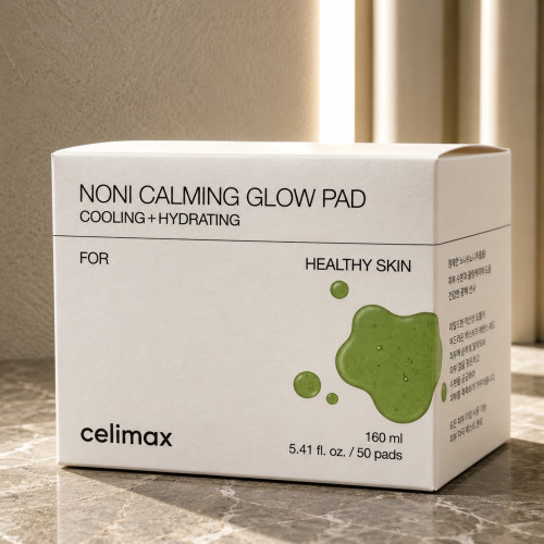 CELIMAX Успокаивающие тонер-пэды с экстрактом нони для сияния кожи / The Real Noni Calming Glow Pad 50шт
