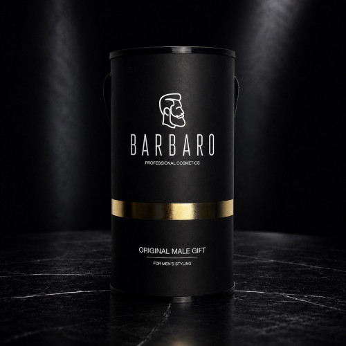 Подарочный набор BARBARO SHAVE №2: Подарочный брендированный тубус BARBARO, Гель для бритья Barbaro Emerald, 200 мл., Масло для бритья Barbaro «Juniper», 100 мл., Бальзам после бритья BARBARO Emerald, 100 мл.