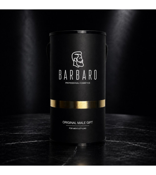 Набор для роста бороды BARBARO (Подарочный брендированный тубус BARBARO, Мыло для лица и бороды Barbaro “Eastern sandal”, Щетка для бороды BARBARO, Масло для роста бороды BARBARO Chili pepper,Крем-бальзам для бороды и кожи лица BARBARO )